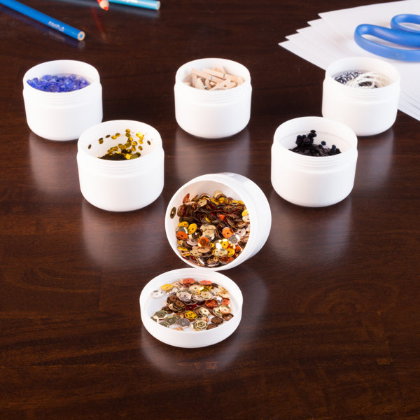 Stalwart Small Jars with Lids 48 Pack of 2 Oz Durable Plastic